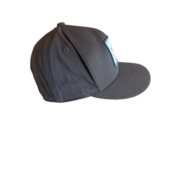 Hanalei Hawaiian Fitted Cap  6 7/8-7 1/4 Grey Blue Patch Tropical Travel - Picture 4 of 6